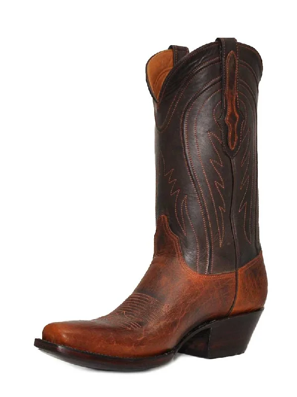 Men's western boots in a rich brown or black leatherBlack Jack TN489-V4 Mens Buffalo Shoulder Western Boots Tan