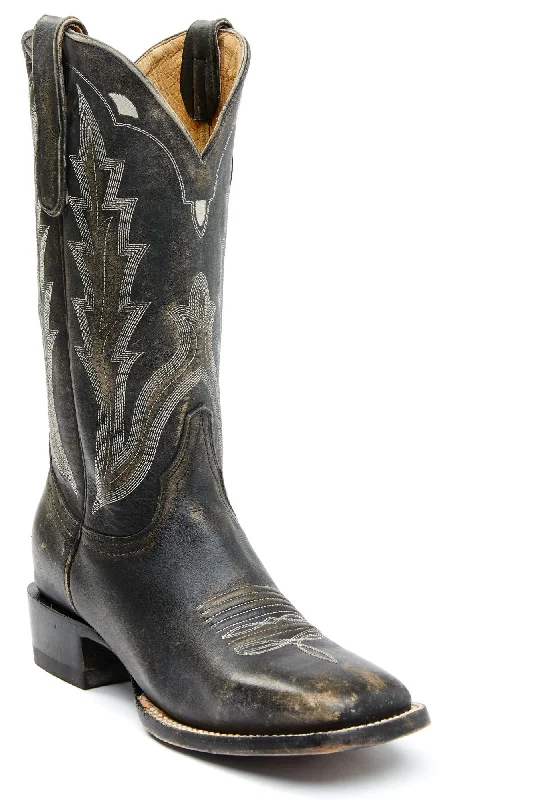 Men's cowboy boots in a dark brown leatherOutlaw Performance Western Boot w/Comfort Technology – Broad Square Toe Men's cowboy boots in a dark brown leatherOutlaw Performance Western Boot w/Comfort Technology – Broad Square Toe