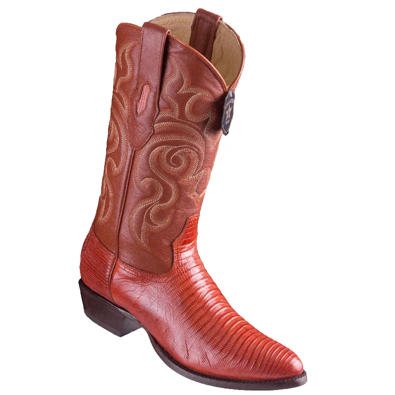 Cognac Lizard Boots R-Toe