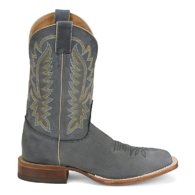 Men's cowboy boots with a concho belt detailRancho Square Toe Cowboy Boots