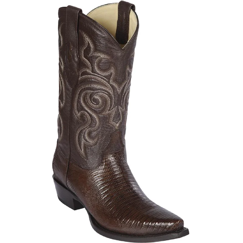 Men's cowboy boots with a silver - toned buckleBrown Lizard Boots Snip Toe