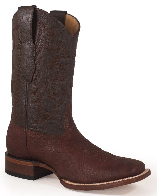 Men's cowboy boots with a silver - toned buckleMen's Bull Shoulder Western Boots