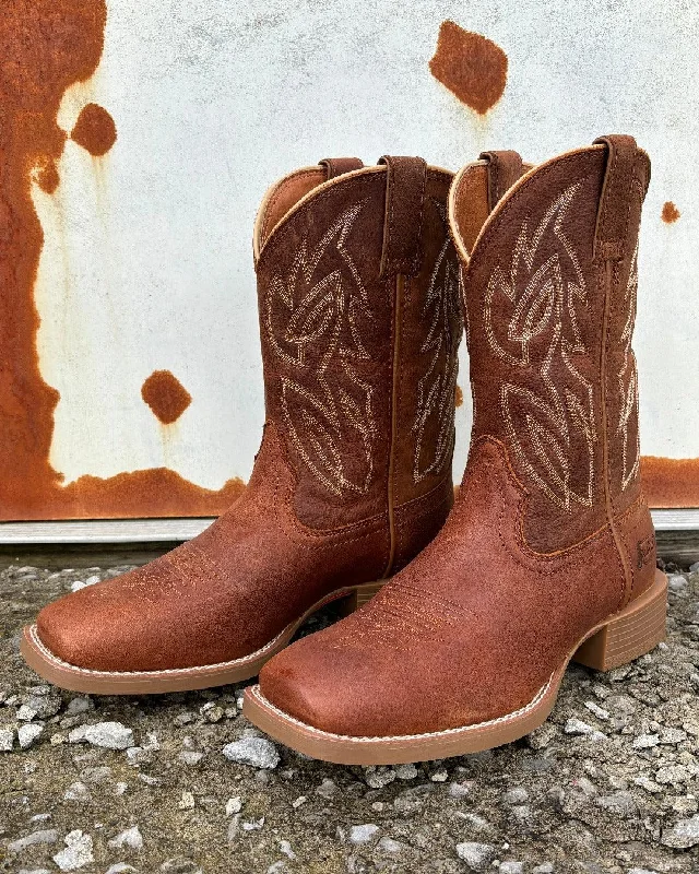 Justin Men's Canter Amber Brown Water Buffalo Western Cowboy Boot SE7516