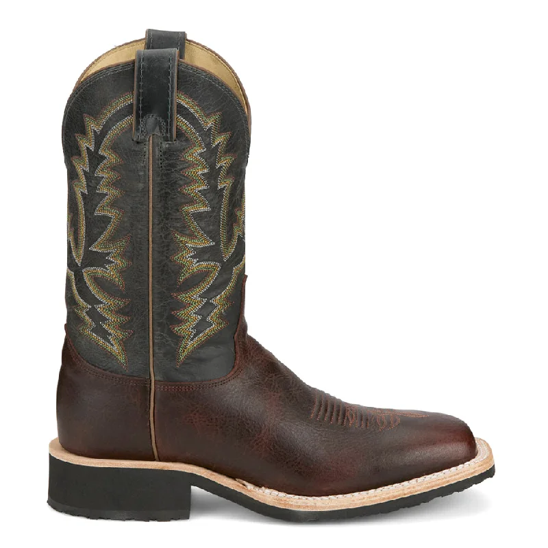 Men's cowboy boots in a dark brown leatherTrainor Square Toe Cowboy Boots