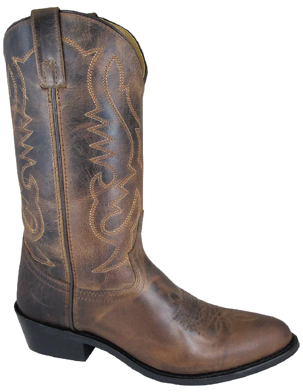 Smoky Mountain Boots Mens Denver Brown Leather Basic Western 12 D