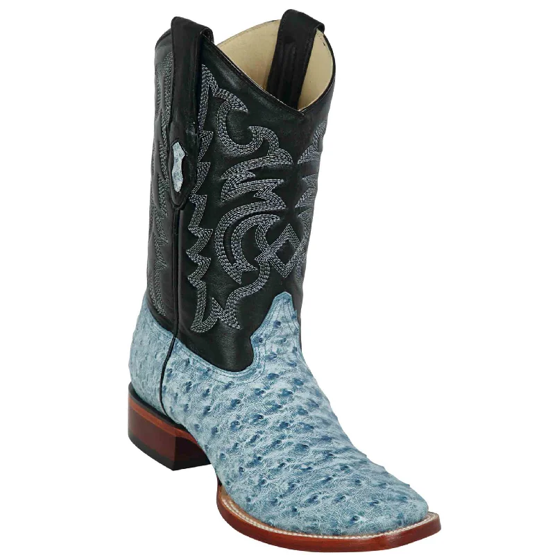 Mens Blue Ostrich Boots