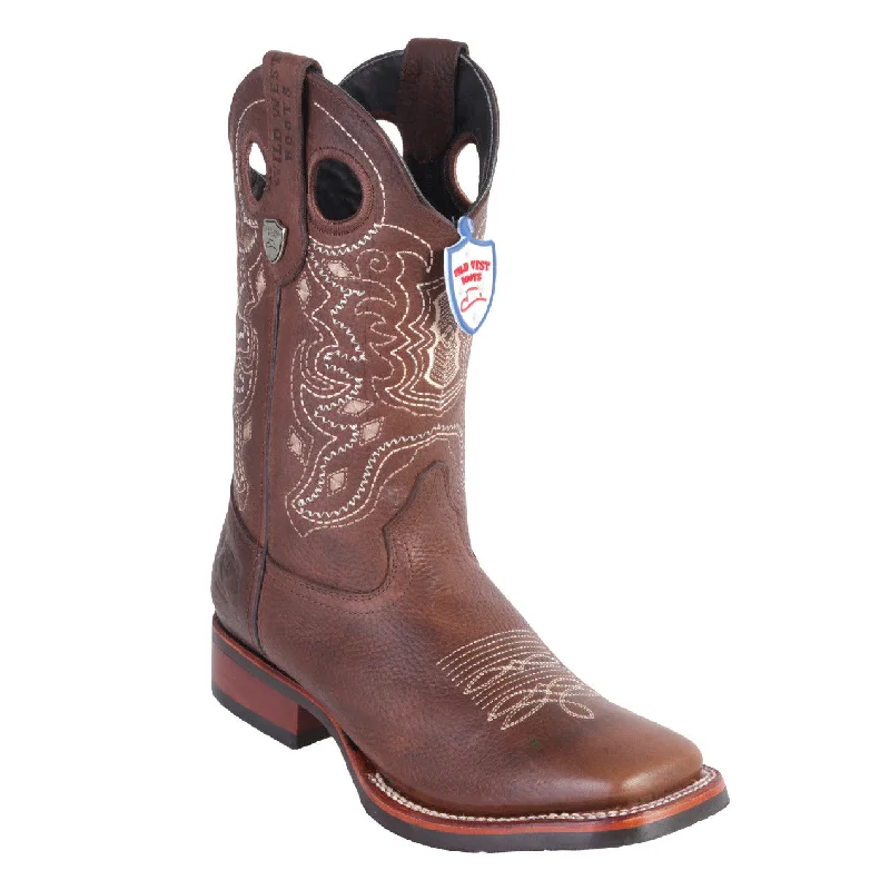 Vintage - style men's cowboy boots with a square toeMens Square Toe Cowboy Boots