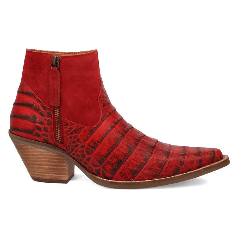 Ricki Croc Animal Print Snip Toe Cowboy Booties