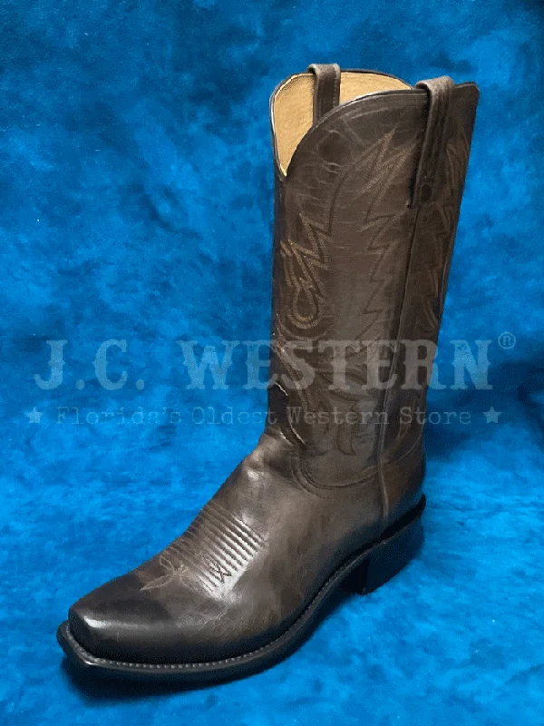 Lucchese N1556.74 Mens CORBIN Mad Dog Goat Boots Dark Chocolate Brown