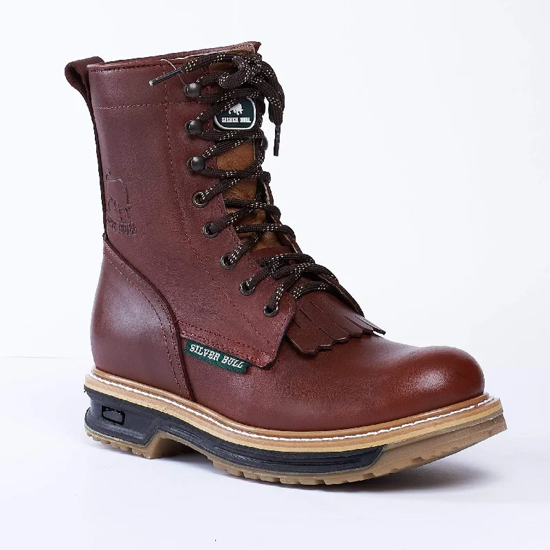 Men's cowboy boots with a concho belt detailSB564 Work Boot Lace-Up Silver Bull Shedron (WIDE EE LAST-HALF NUMBER LESS RECOMMENDED) Men's cowboy boots with a concho belt detailSB564 Work Boot Lace-Up Silver Bull Shedron (WIDE EE LAST-HALF NUMBER LESS RECOMMENDED)