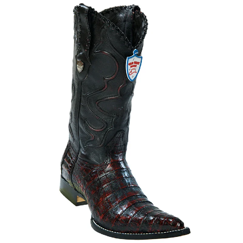 Vintage - style men's cowboy boots with a square toeCaiman Pointed Toe Cowboy Boots