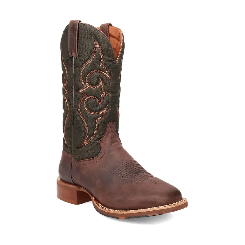 Alligator - print men's cowboy boots for a bold lookDan Post Mens Jenks Brown/Green Leather Cowboy Boots