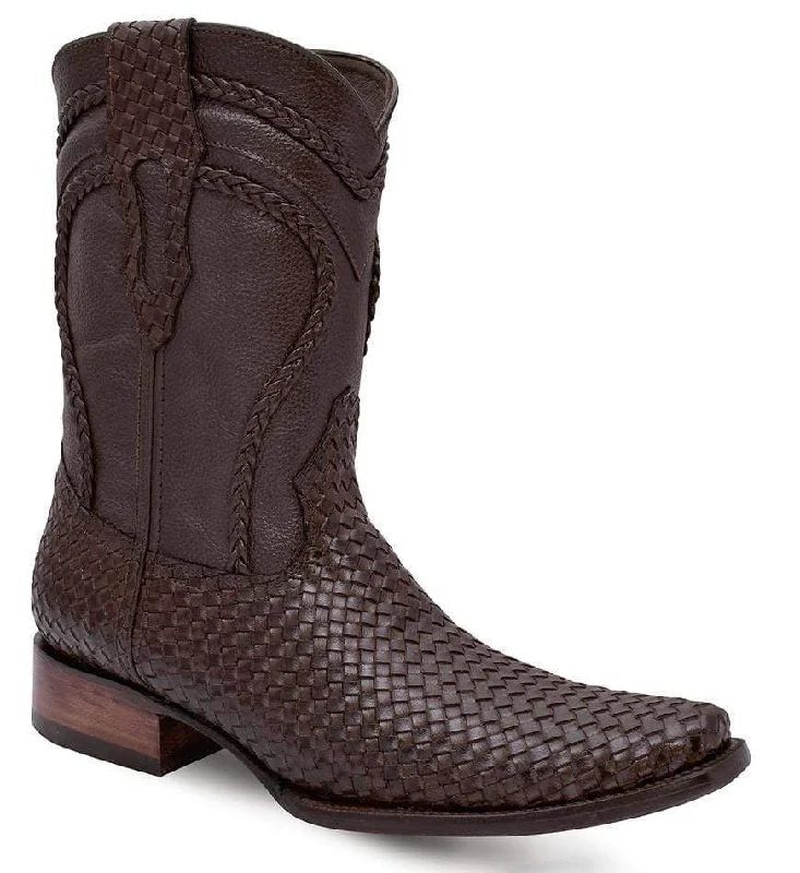 Men's cowboy boots with a leather lining for comfortJOE BOOTS 410 BROWN Boots Men's Leather, Cowboy Western boots, Hand Woven, Leather Braided Print Men's cowboy boots with a leather lining for comfortJOE BOOTS 410 BROWN Boots Men's Leather, Cowboy Western boots, Hand Woven, Leather Braided Print