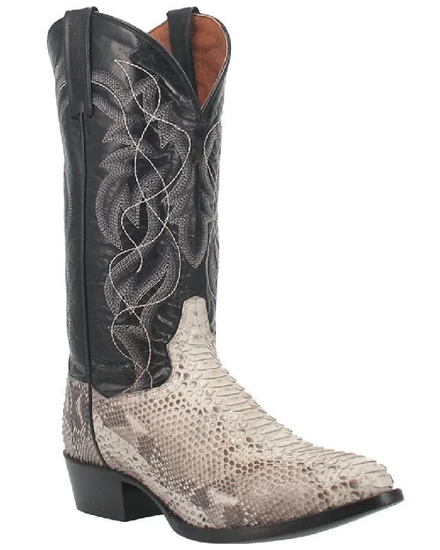 Men's cowboy boots with a silver - toned buckleMen's Manning Python Western Boots