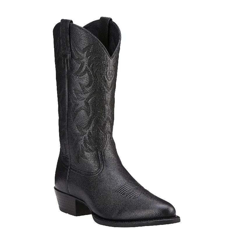 Men's genuine leather cowboy boots with a pointed toeDrifter Classic Black Western Boot Men's genuine leather cowboy boots with a pointed toeDrifter Classic Black Western Boot
