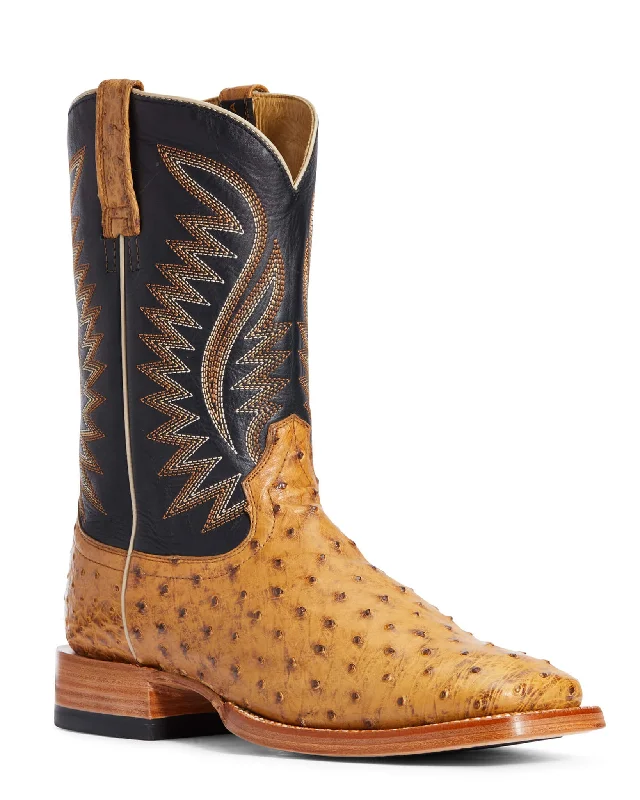 Men's western boots with a leather lining and a padded insoleMen's Gallup Ostrich Western Boots