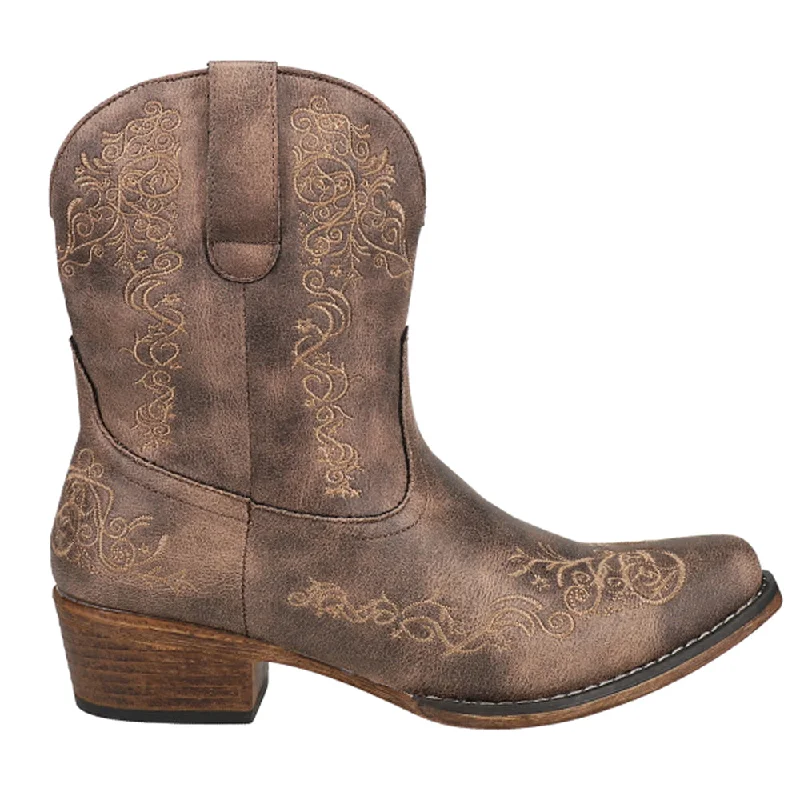 Men's cowboy boots with a scalloped edgeRiley Scroll Embroidered Snip Toe Cowboy Boots