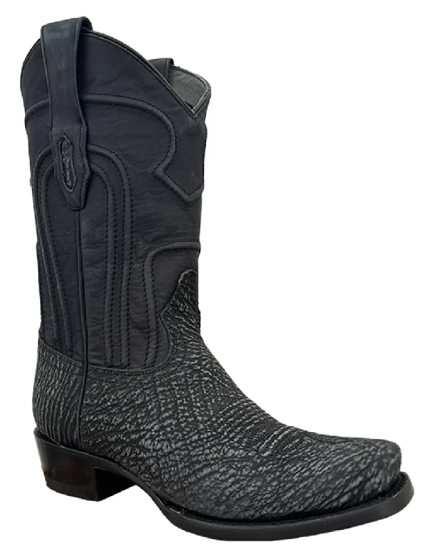 Alligator - embossed men's western boots for a bold statementMen's Rustic Shark 7 Toe Western Boots