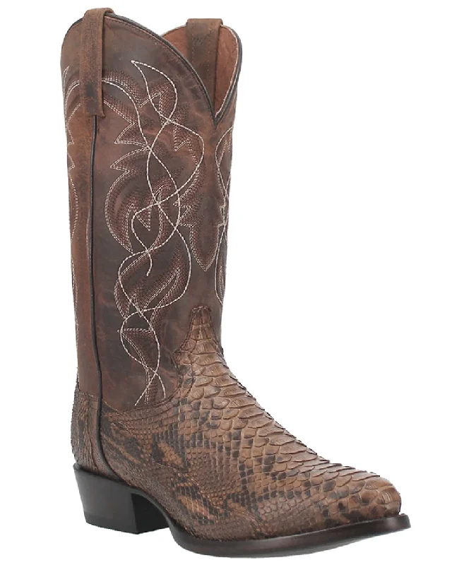 Men's western boots with a leather lining and a padded insoleMen's Manning Python Western Boots