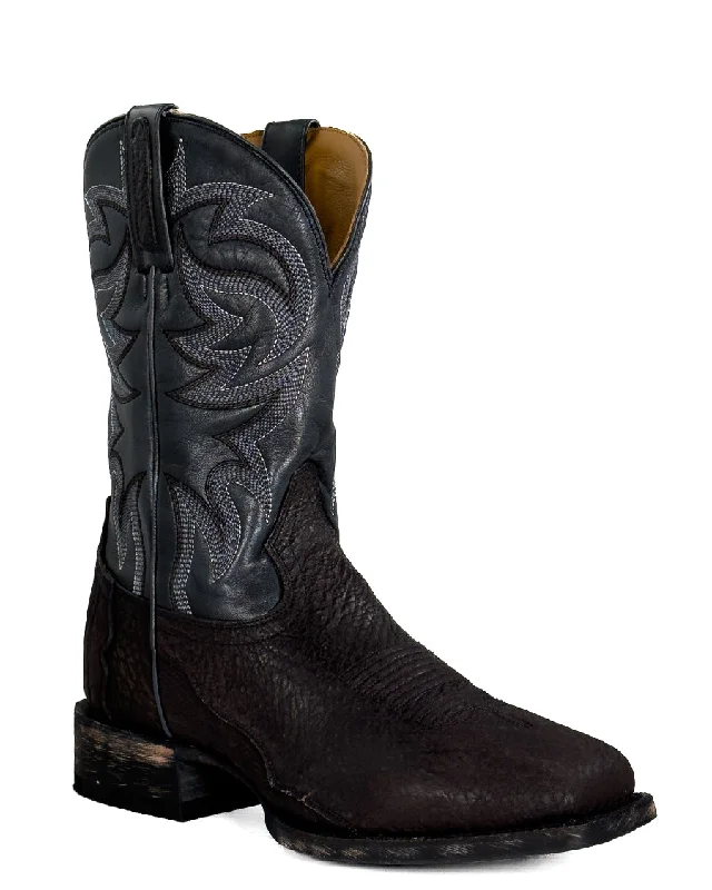 Men's western boots in a rich brown or black leatherMen's Poseidon Western Boots