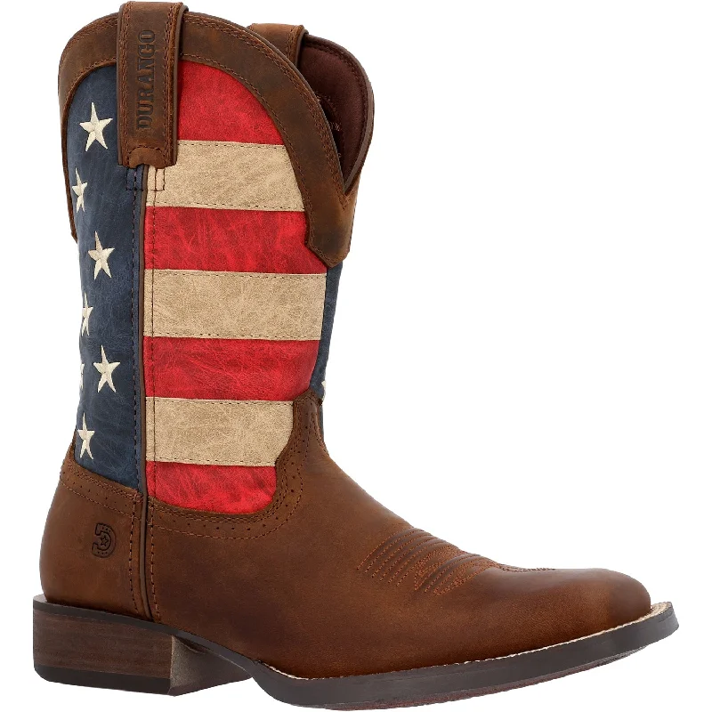 Men's cowboy boots with a leather lining for comfortDurango Mens Saddlebrook Western Brown/Union Flag Leather Cowboy Boots Men's cowboy boots with a leather lining for comfortDurango Mens Saddlebrook Western Brown/Union Flag Leather Cowboy Boots