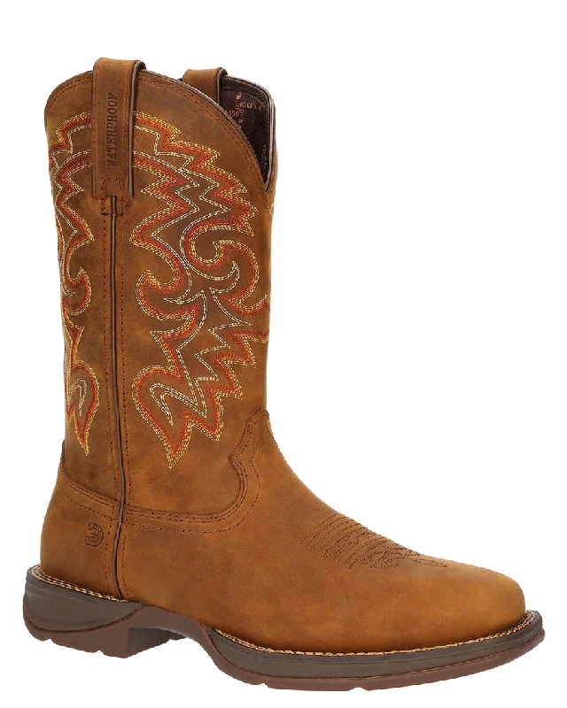 Men's western boots with a decorative inlay on the toe and heelMen's Rebel™ Waterproof Western Boots