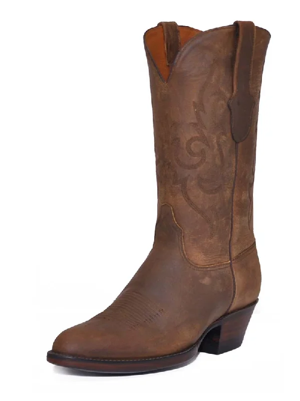 Western - style men's boots with intricate tooling and stitchingBlack Jack TN350-24 Mens Oil Calf Western Boots Tan