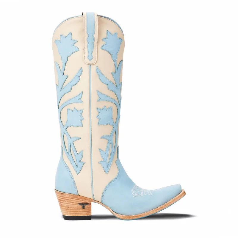 Men's cowboy boots with a suede shaftJolene Floral Overlay Snip Toe Cowboy Boots