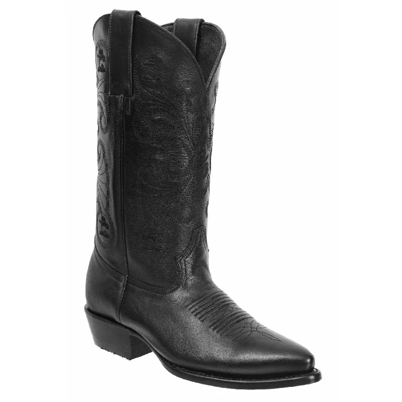 Men's cowboy boots with a leather lining for comfortJOE BOOTS 900G BLACK J Toe Men's Western Boots, Cowboy boots in Genuine PRIME Leather Men's cowboy boots with a leather lining for comfortJOE BOOTS 900G BLACK J Toe Men's Western Boots, Cowboy boots in Genuine PRIME Leather