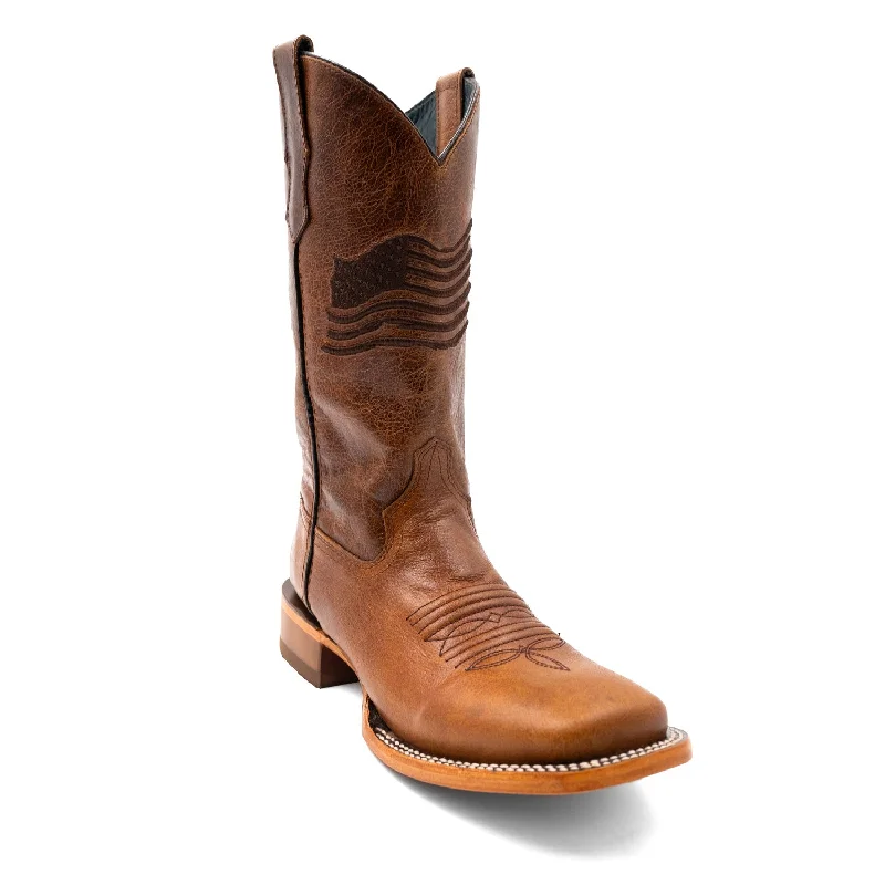 Men's cowboy boots with a tooled leather designFerrini Mens Patriot Square Toe Honey Leather 13in Cowboy Boots Men's cowboy boots with a tooled leather designFerrini Mens Patriot Square Toe Honey Leather 13in Cowboy Boots