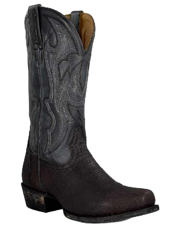 Men's western boots with a concho - studded strap and a pointed toeMen's Triton Western Boots