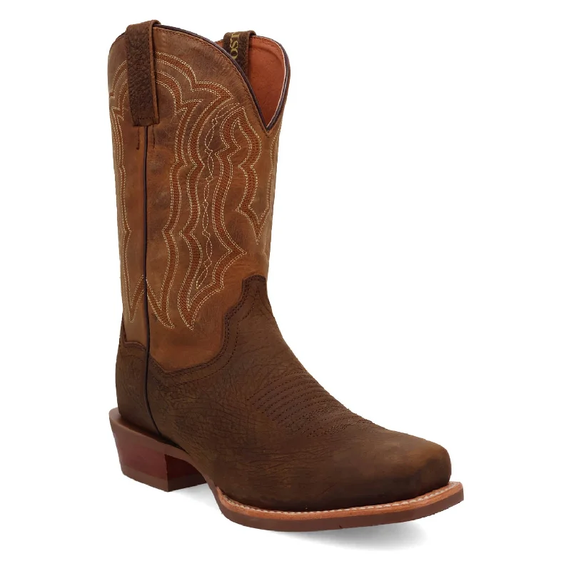 Men's cowboy boots with a snake - skin textureDan Post Mens Creed Chocolate/Tan Leather Cowboy Boots Men's cowboy boots with a snake - skin textureDan Post Mens Creed Chocolate/Tan Leather Cowboy Boots