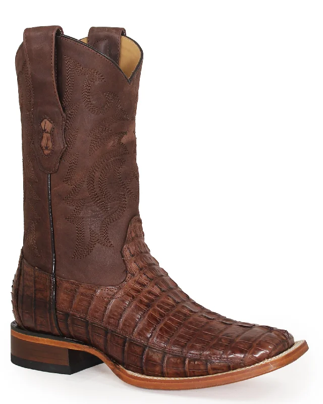 Men's western boots with a leather - wrapped heel and a smooth finishMen's Sergio Western Boots