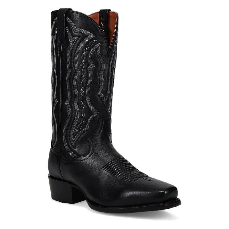 Vintage - style men's cowboy boots with a square toeDan Post Mens Wade Black Leather Cowboy Boots Vintage - style men's cowboy boots with a square toeDan Post Mens Wade Black Leather Cowboy Boots