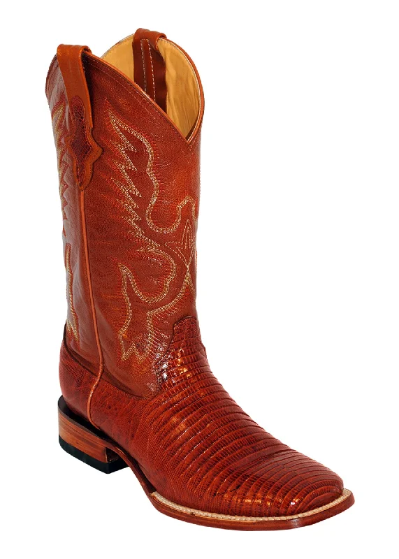 Men's cowboy boots with a tooled leather designFerrini Mens Chocolate Leather Bronco S-Toe Western Cowboy Boots