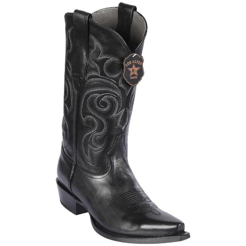 Men's cowboy boots with a suede shaftBlack Snip Toe Cowboy Boots