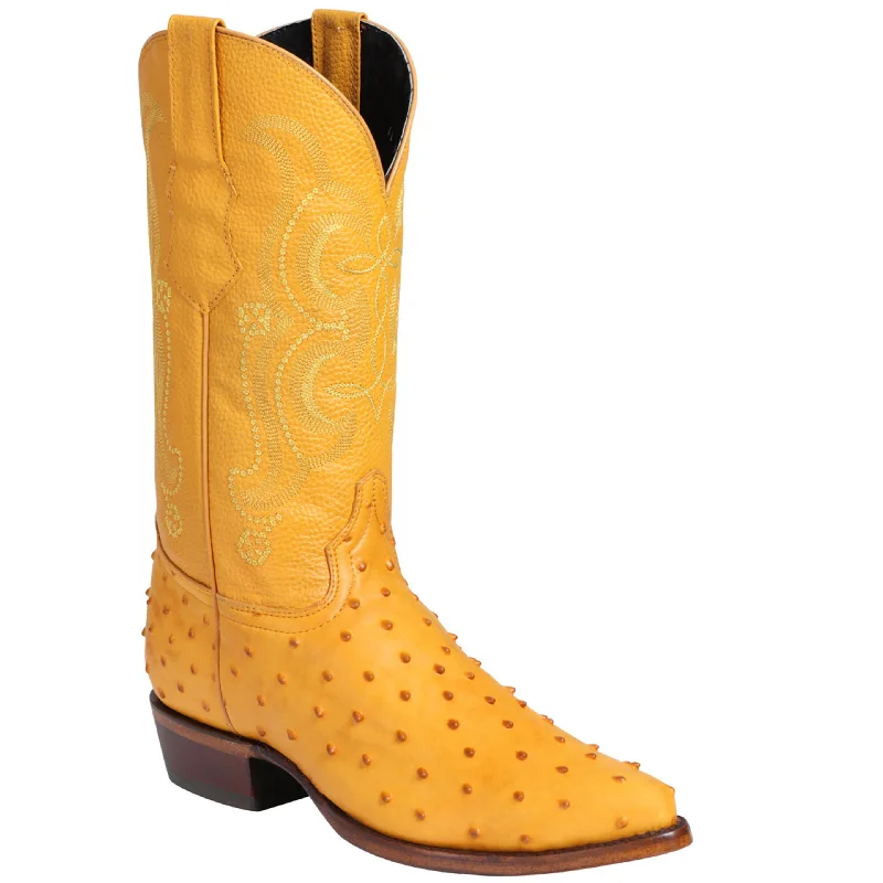 Men's cowboy boots with a tooled leather designButtercup Ostrich Print Boots Pointed Toe Men's cowboy boots with a tooled leather designButtercup Ostrich Print Boots Pointed Toe
