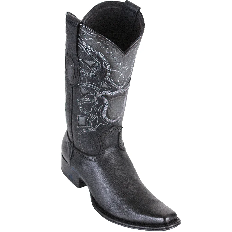 Men's cowboy boots with a rubber sole for tractionBlack Western Boots