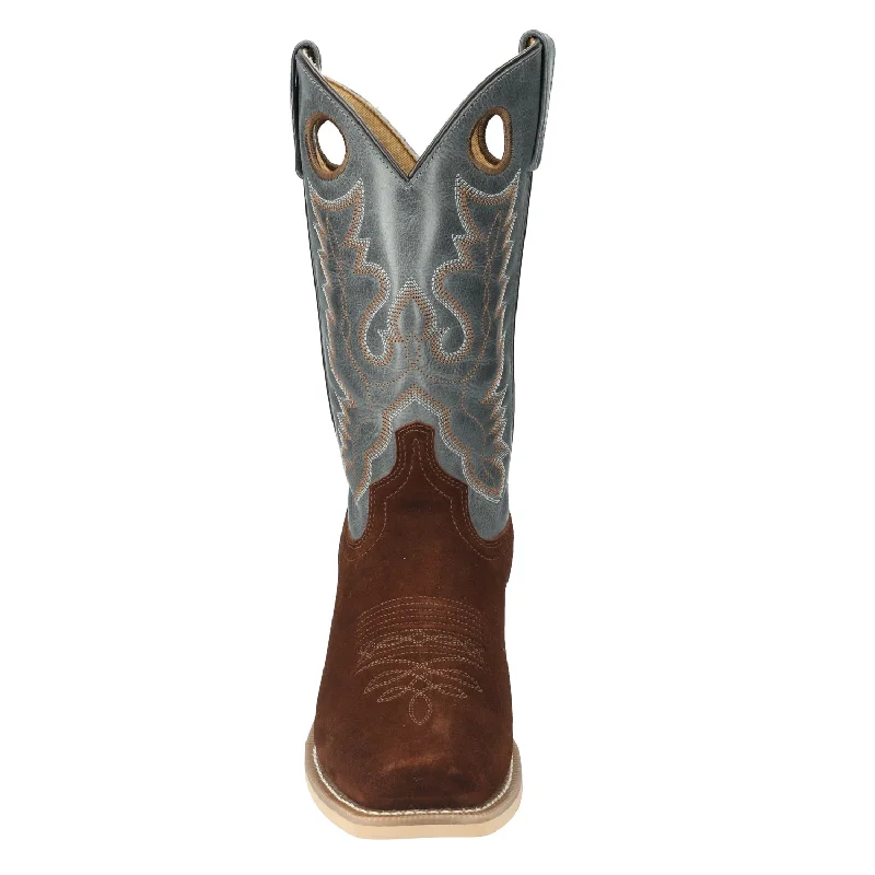 Alligator - print men's cowboy boots for a bold lookSmoky Mountain Boots Mens Santa Fe Dark Brown/Blue Leather Cowboy Boots