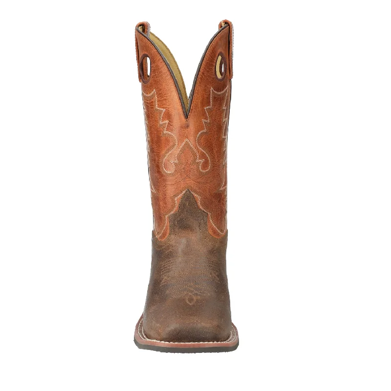 Men's cowboy boots with a pull - on strapSmoky Mountain Boots Mens Timber Brown/Burnt Orange Leather Cowboy Boots