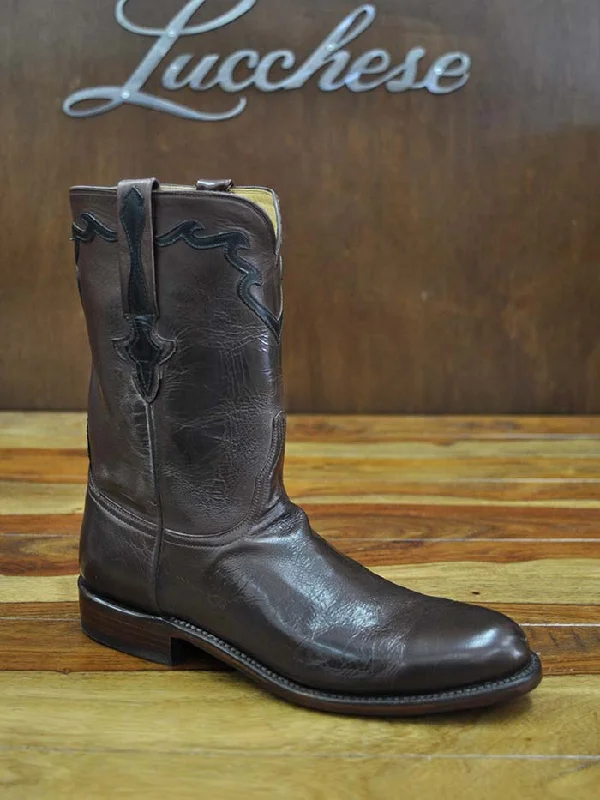 Men's cowboy boots with a leather lining for comfortLucchese L3555.RR Florence Buffalo Roper Boot Whiskey Burnished Men's cowboy boots with a leather lining for comfortLucchese L3555.RR Florence Buffalo Roper Boot Whiskey Burnished