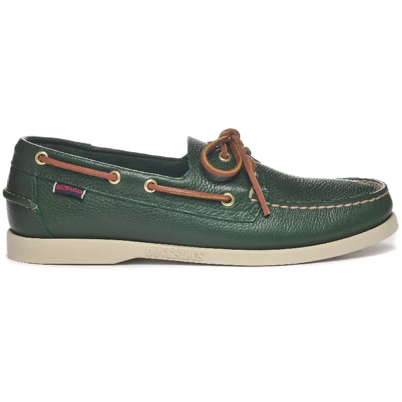 Men's boat shoes with a removable insolePortland Martellato - Green Hunter