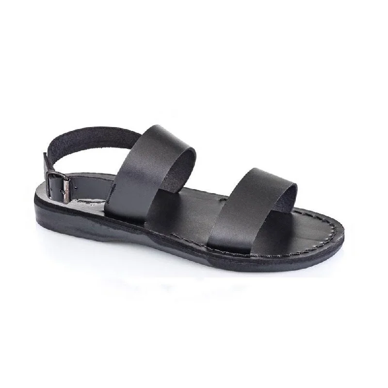 Men's sandals in a neutral color like black or brownMen's sandals in a neutral color like black or brownGolan - Leather Two Strap Sandal | Black