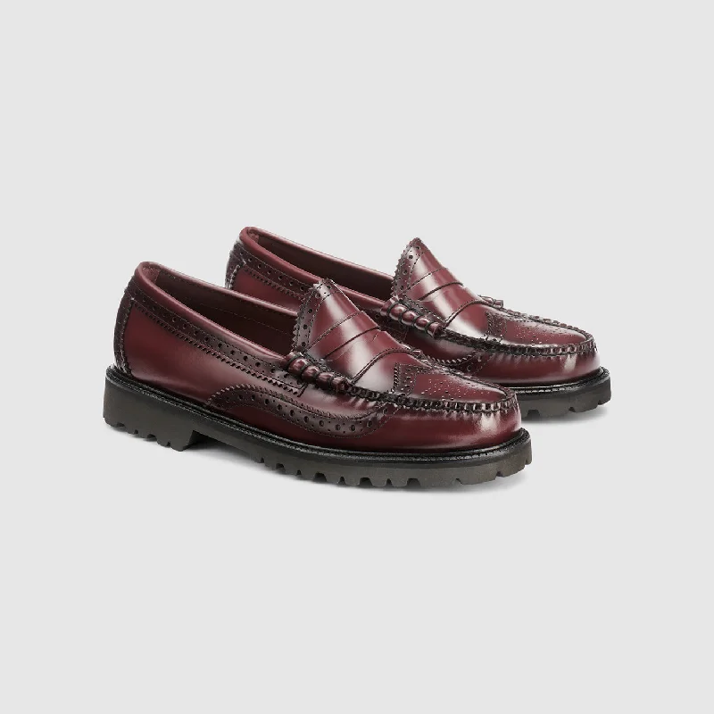 Men's leather loafers with a penny slotMENS LARSON WINGTIP LUG WEEJUNS LOAFER