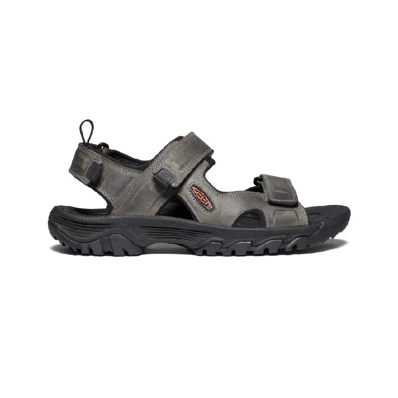Men's leather sandals with an adjustable strapMen's Targhee III Open Toe Sandal  |  Grey/Black