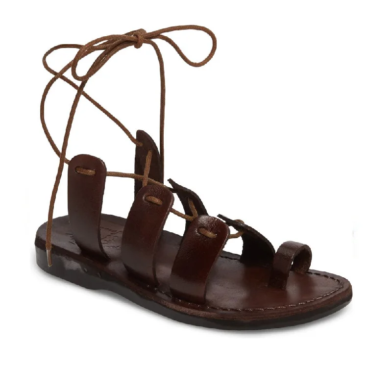 Waterproof men's sandals for water activitiesDeborah - Leather Lace Up Sandal | Brown