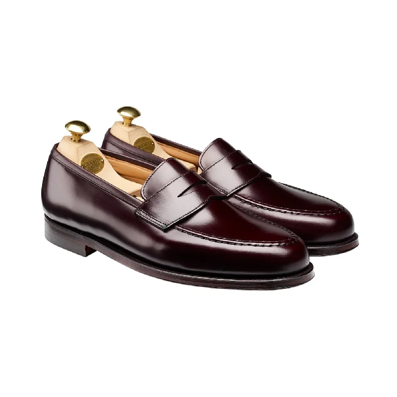 Men's loafers with a moc - toe design Men's loafers with a smooth leather finishBoston Burgundy Cavalry Calf