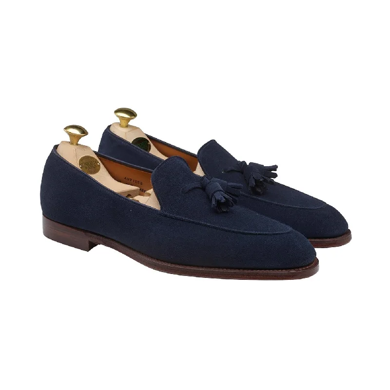Men's loafers with a perforated leather upper for ventilationAntibes Ocean Calf Suede
