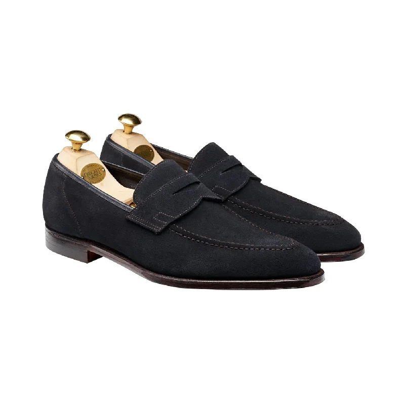 Men's loafers with a low - heeled designTeign Navy Suede