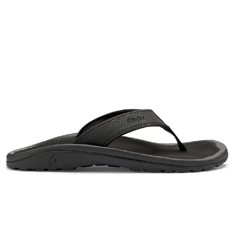 Men's sandals with a flexible sole for easy movementOluKai Men's Ohana Black
